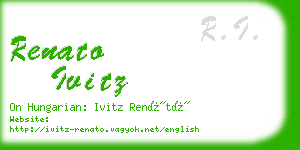 renato ivitz business card